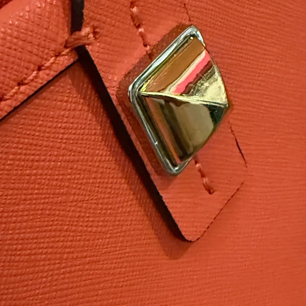 Rebecca Minkoff Everywhere Leather Vibrant Coral Tote - Picture 6 of 16